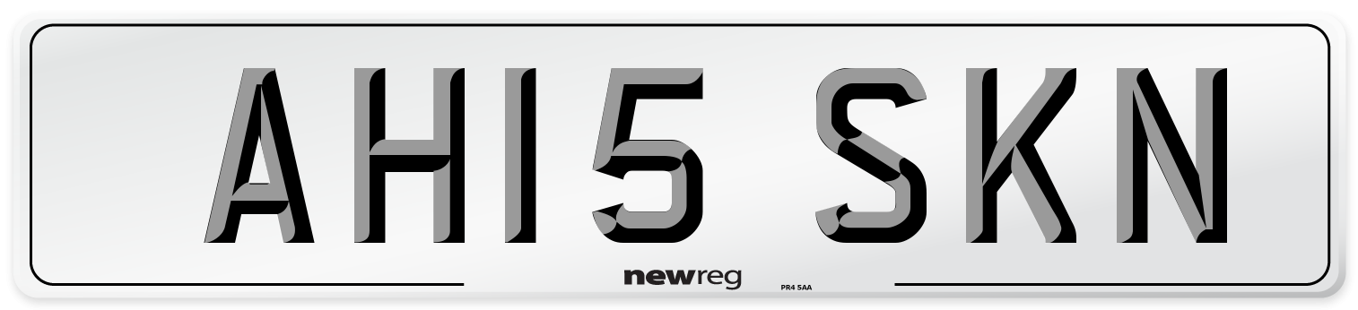 AH15 SKN Number Plate from New Reg
